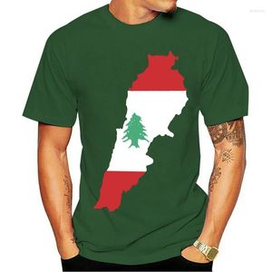 Men's T Shirts 2023 Fashion Funny Men Women Novelty Lebanon Map Flag With Stroke Cool O-neck Cotton