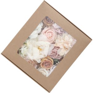 Konstgjorda blommor Real Looking Blush Foam Pink Fake Roses With Stems For Diy Wedding Bouquets Brudduschdekorationer