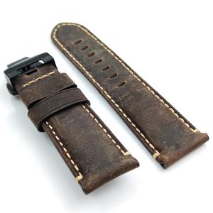 24mm Nubuck Calf Leather Band 22mm Deployment折りたたみ折りたたみ折りたたみPampam111 wirstwatchにフィット