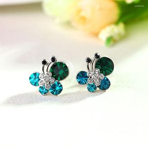 Stud Earrings ER-00022 Korean Crystal Wedding Gift Butterfly Earings Fashion Jewelry 2023 Items Women Wholesale In Bulk