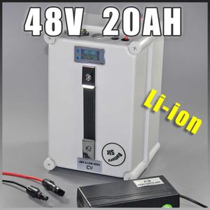 ABD AB Yok Yeni Taşınabilir Kasa 48V 1000W Elektrikli Bisiklet Pili 48V 20AH Lityum İyon Pili Hızlı Şarj Cihazı Su Geçirmez Fiş