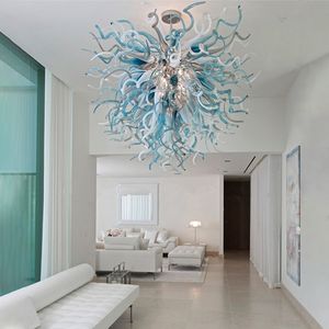 dining table modern centerpiece lamp Hand Blown Glass Chandeliers Design Nordic Living Room Kitchen Bedroom pendant light set white grey blue glass china