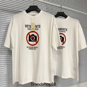 Men's T-shirts Vtm/witte Cute Summer New No Photography Letter Printing Loose Short Sleeve and Women's Fashion