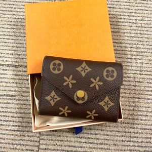 Portafogli Portamonete M41938 Fiore marrone rosalie victorine portachiavi da donna di lusso viutonity Leather Mans Designer louiseity CardHolder portamonete classico goffrato