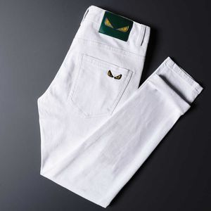 Little 2022 Spring Autumn Slim Fit Feet Stretch Summer Winter Jeans Versatile Four Seasons White