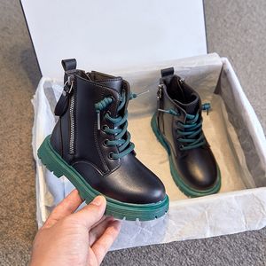 BOTAS AUTOMN WINTRON WINTRO COREIRO PATENTE CAUSO SAPAÇÃO PARA CRIANÇAS FILDAS MENINAS CUSTOS CASUAL ZIPPER CRIANÇAS E08153BOOTS