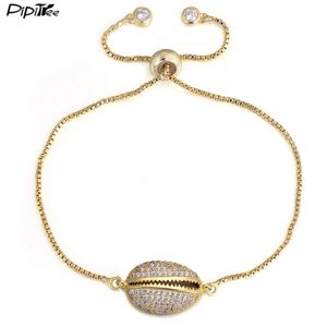 Urok bransolety pipitree marka cyrkon krystaliczna bransoletka biżuteria 4 kolory łańcuch miedzi Macrame Men Pulseira Masculina