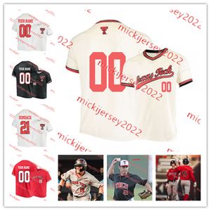 Custom costura Texas Tech Baseball Jersey Mens Youth Davis Martin Kelby Tomlinson Chad Bettis Roger Kieschnick Dax Dathe Jase Lopez Texas Tech Red Reders Jerseys