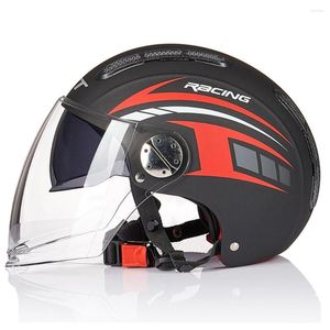 Hełm motocyklowy Hełm Otwórz twarz podwójny obiektyw Moto Electric Rower Summer Scooter Motorbike Casco