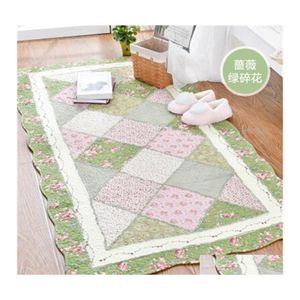 2016 Carpets Soft Quilting Seam Handmadework Cotton Carpet Quality Antislip For Bedroom Living Room Doormat Area Rugs 210301 Drop Deliver Dhwqt