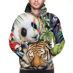 Hoodies masculinos Digital 3D em toda a impressão animal magia magia quebra