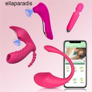 Adult Massager Combo Wireless Bluetooth g Spot Dildo App Vibrator for Women 3 in 1 Sucker Clitoris Remote Control Wearable Panties Sex Toys