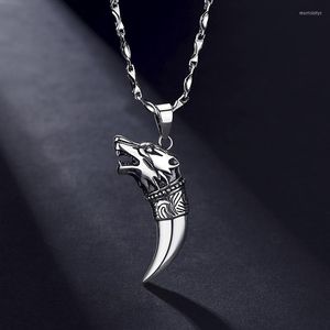 Kedjor Wolf Teeth Pendant Herrhalsband Trendig Hip Hop Enkel Sen Ger Pojkvän