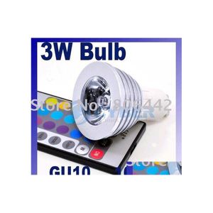 2016 LED電球卸売3W GU10 E14 E27 MR16 RGB ADDIRリモートコントロールBBライト照明BBS DH0PD