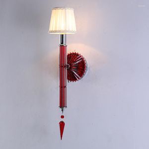 Lampa ścienna Nowoczesne krysztsyk 1 ramię kryształowe D14CM H55CM Candle Sconce K9 AC D