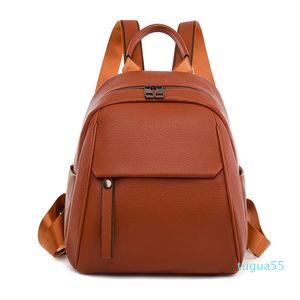 Mulheres homens mochilas de mochila bolsas casuais de moda de couro laptop de bolsas escolares pequenas laptop