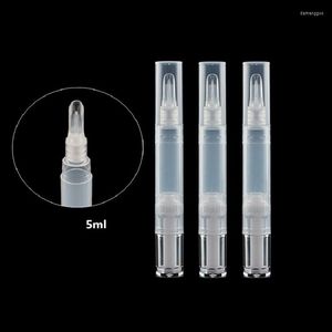 Bottiglie di stoccaggio 10/25/50 pezzi Trasparente 5ML Vuoto Olio per labbra Gloss Pen Pennello in silicone Tubo cosmetico Trucco fai da te Fondotinta Contenitore Correttore Bottiglia