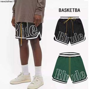 Rhude Mens Mesh Shorts Fashion Men Women designer Casual Reflective Skateboard Beach Rhude Pocket White Border womens men Short