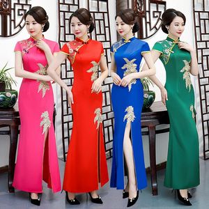 Ethnic Clothing Green Plus Size 5XL Luxury Sequins Evening Dress Long Revery Gown Party Dresses For Women Elegant Celebrity Stage Show