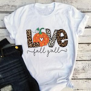 Женские футболки T Love Fall Y'all рубашка леопардовый принцип