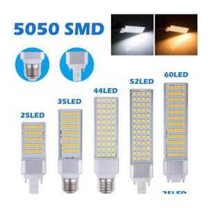 Żarówki LED 2016 X100 TAL Plug Lights Corn BB E27 G24 G23 SMD 5050 180 Degeree AC 85265V 6W 7W 9W 10W 12W 14W 15W 60 LED Oświetlenie przez Drop DHGC9