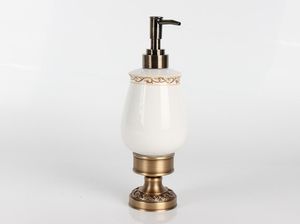 Liquid Soap Dispenser Impeu Desktop Antik mässing Liquid Soap Dispenser El Countertop Collection Brass / Ceramic Material Wall Mounted Holder 230317