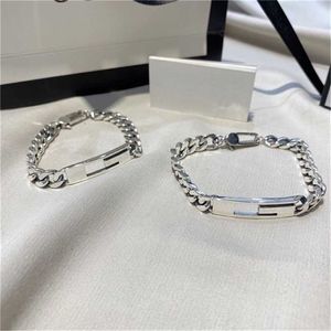 2023 Designer New Fashion Jewelry Gujia S925 Sterling Silver Wide Fashion Simple Par Armband för flickvän