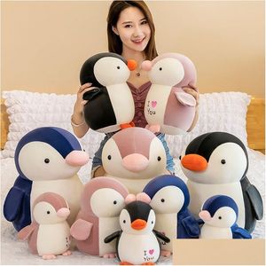 Filmer TV Plush Toy 25/35/45cm Kawaii Habla Soft Penguin Toys For Children fyllda djur Doll Kids Birthday Present