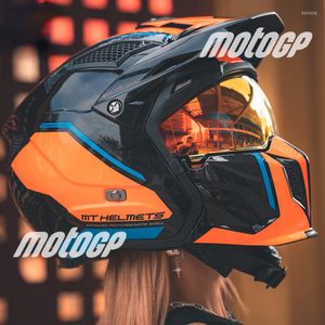 خوذات الدراجات النارية MT Full Face Helmet Modular عالية الجودة النقطة ECE معتمدة من الشخصية على الطريق المتغيرة