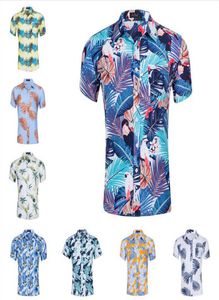 Mens Fashion Shirt Tops Kleurrijk ananaspatroon Hawaii Beach Vakantie T -shirt Boys Maple Leaf Printing T -stukken 16 Styles5185809