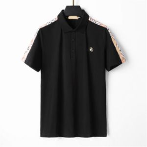 2023Designer fashion luxury men's large size upscale polo shirt Korean version of the trend embroidered half sleeve new lapel short sleeve men a1