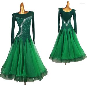 Сценический износ Ballroom Dance Dress Платье высококачественное современное производительность костюм женщин Большой свинг вальсин