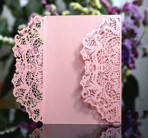 Gratulationskort 50st Butterfly Flower Invitation Card -kuvert Personligt bröllopskort för Mariage Birthday Dop Party Supplies Favors 230317