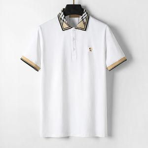 Polo di lusso di grandi dimensioni da uomo di lusso di moda firmata versione coreana della tendenza ricamata a mezza manica nuovi uomini a manica corta con risvolto