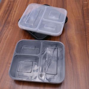 Set di stoviglie 4 pezzi Bento Lunchbox Scatole per il pranzo usa e getta Contenitori I sacchetti per la preparazione dei pasti