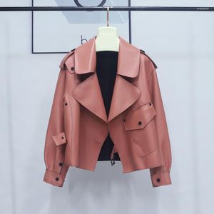 Women's Leather Genuine Jacket 2023 Women Real Sheepskin Coat Luxury Lady