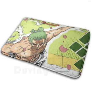 Carpets Zoro Wano Kuni Carpet Mat Rug Cushion Soft Sword Katana Roronoa Manga Anime Luffy