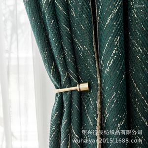 Gardin lyxiga nordiska amerikanska gardiner för vardagsrum sovrum fiskben mönster guld jacquard blackout klassisk