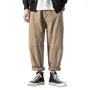 Men's Pants Men Cargo Loose Buttons Zipper Mid Waist Japanese Sports Trousers Jogging Streetwear