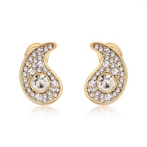 Stud Earrings ER-00063 Korean Fashion Rhinestone Earings Birthday Gift Gold Plated Musical Note Women Items With