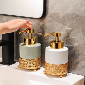 Dispensador de sabão líquido Whyou Ceramic Liquid Soap Dispensers Emulsão Sub Bottl Latex Acessórios para o banheiro Conjunto de casamento 230317