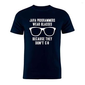 Camisetas masculinas Desenvolvedor de programador de camisas Men Joga Java c Funny Silhouette Artwork Presente Tee