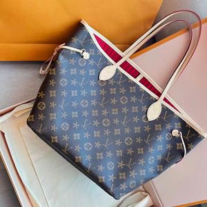 M41178 2 delar stor mamma Shoppingväska mode lyx handväska Damdesigners man plånbok louvis arbete crossbody Läder strand Axelblomma clutchväskor