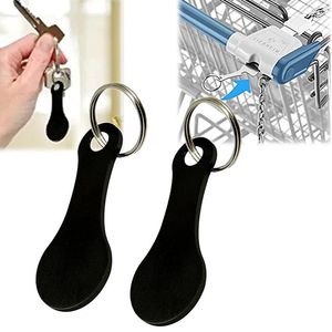 Keychains 2st Metal Shopping Trolley Tokens Par Key Chains Decorative Hook Keyrings Aluminium Alloy Ring Coin Holder Keychain