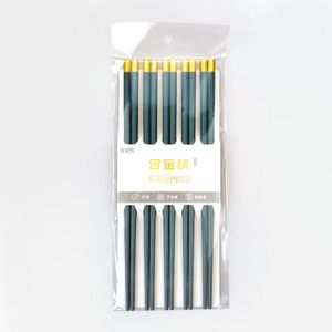 Chopsticks Dining Alloy Colorful Household High-grade Anti-mildew Non-slip High-temperature One Person Chopstick.