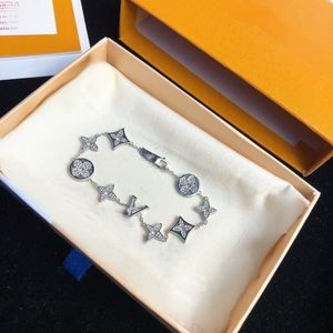 Klassische Designer Armband Frauen Titanium Stahl Diamantverbindungskette Charm Armbänder Modus Geschenk
