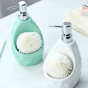 Liquid Soap Dispenser 650lml ceramic soap dispenser for kitchen ceramic ABS home decoration liquid soap lotion dispenser bathroom accessories 230317