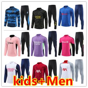 S Paris Soccer Team Training Tracksuit Jersey Al Nassr 2023 Madrids Mens and Kids Football Shirt Jacket 23 24chandal Futbol Survetement Foot