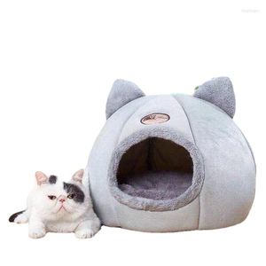 Cat Beds For Cats Dogs Bed Cat's Head Style Chats Litter Box Breathable Hand-Washed Suitable Small Dog Pet Mat House Accessories