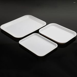 Kitchen Storage Serving Tray Square Rectangle Breakfast Sushi Snack Bread Dessert Cake Plate Stackable Decorative Trays For Home